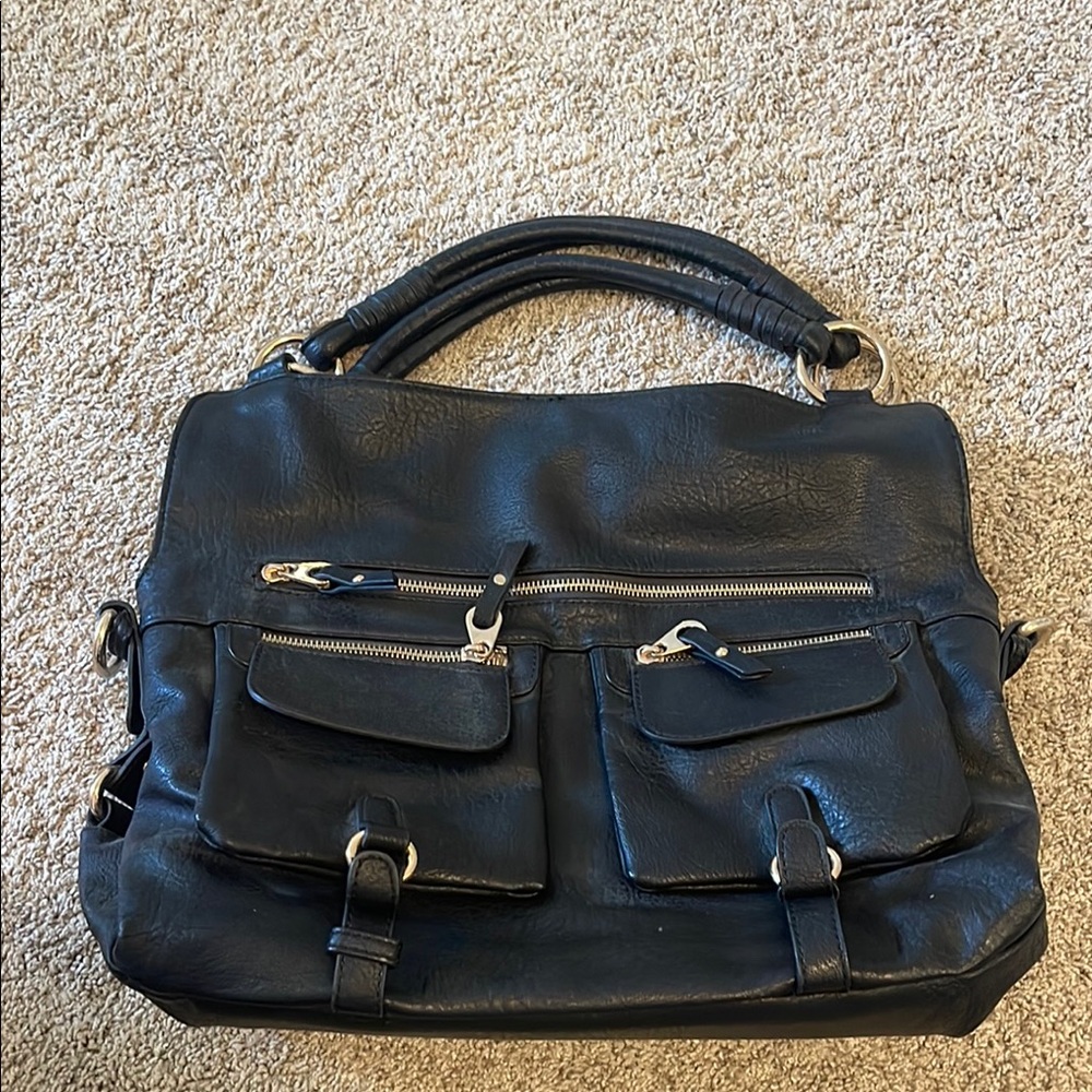 Urban Expressions Black Leather Women's Bag